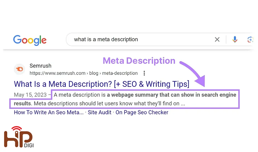 Meta Description của blog post