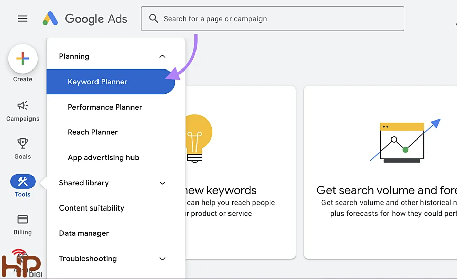 Công cụ Google Keyword Planner