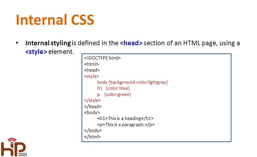 Internal CSS