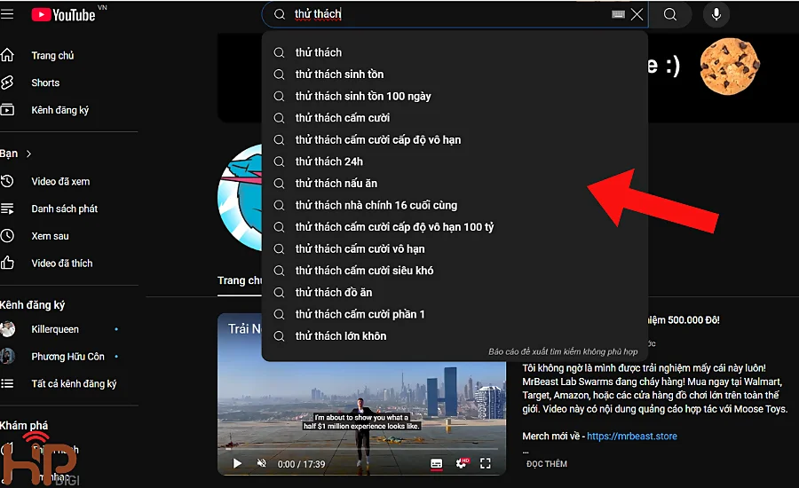 youtube suggest trong SEO Youtube